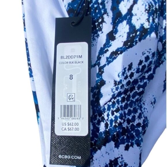 BCBGMaxAzria Snakeskin Printed Triangle Swim Set - Picture 10 of 11